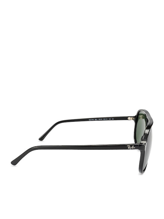 Ray Ban Ανδρικά Γυαλιά Ηλίου με Μαύρο Κοκκάλινο Σκελετό και Πράσινο Φακό RB2198 901/31
