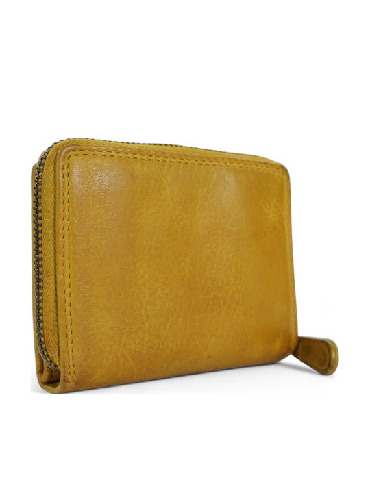 Small Leather Women's Wallet Classic Yellow