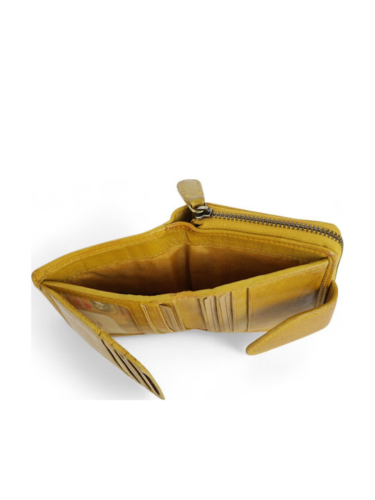 Small Leather Women's Wallet Classic Yellow