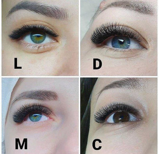 Lovely Lashy Extensions 0.07 / L 10-15mm Μαύρα