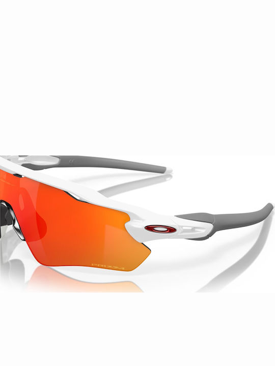 Oakley Radar Ev Path Ανδρικά Γυαλιά Ηλίου με Λευκό Κοκκάλινο Σκελετό και Κόκκινο Καθρέφτη Φακό