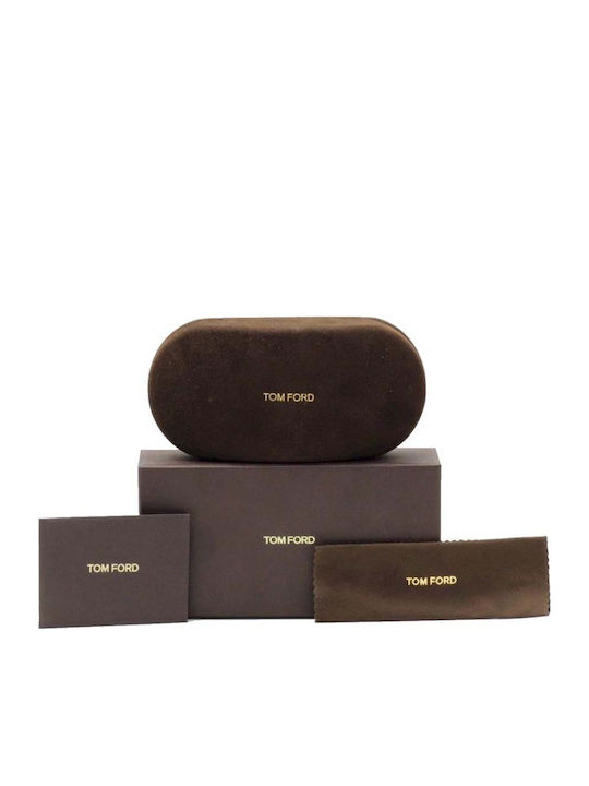 Tom Ford Dax Male Sunglasses With Black Horn-Rimmed Frame And Blue Gradient Lens FT0751 01V