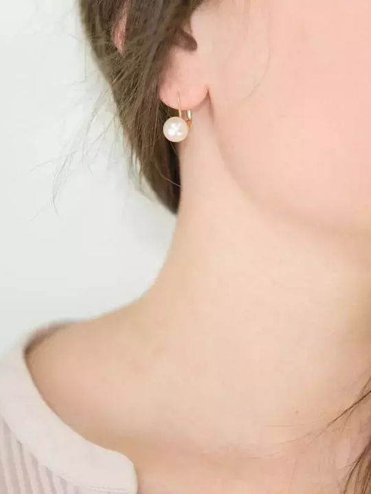 Earrings made of Gold 14K with Pearls