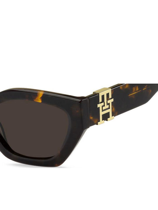 Tommy Hilfiger Women's Sunglasses with Brown Tartaruga Plastic Frame and Brown Lens TH1979/S 086/70
