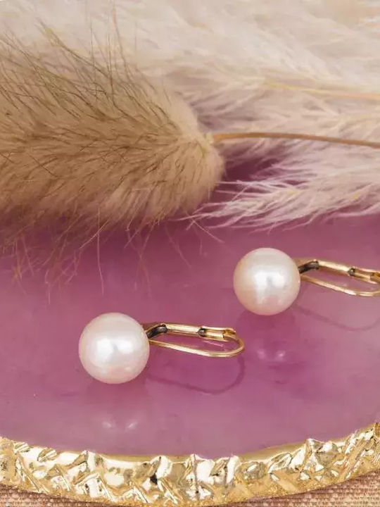 Earrings made of Gold 14K with Pearls