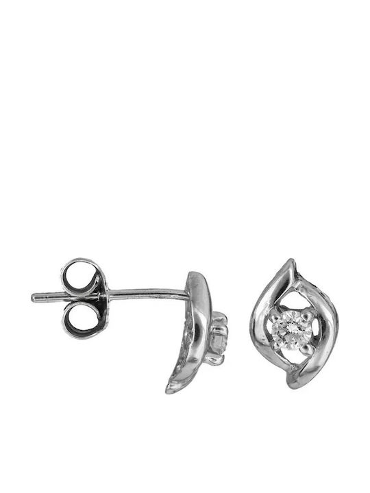 Cercei din White Gold cu Diamant