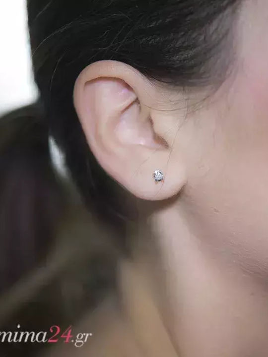 Cercei din White Gold cu Diamant