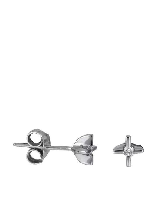 Cercei din White Gold cu Diamant