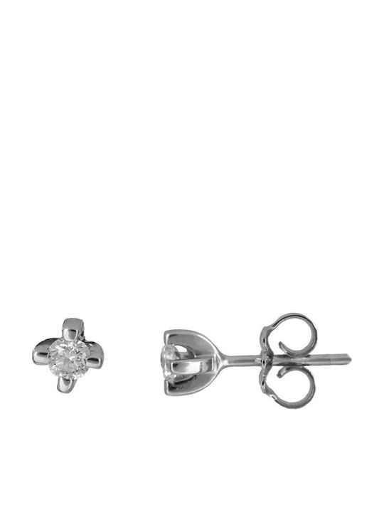 Cercei din White Gold cu Diamant