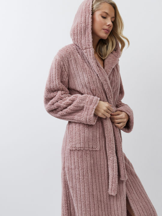 Aruelle Χειμερινή Γυναικεία Ρόμπα Pink