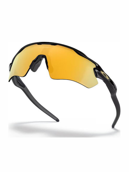 Oakley Radar Ev Path Men's Sunglasses with Black Plastic Frame and Yellow Polarized Mirror Lens