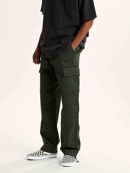 Παντελόνι Cargo σε Loose Εφαρμογή Dark Green