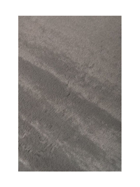 Viokarpet Krolik Anti-slip Rug Rectangular Furry D Grey