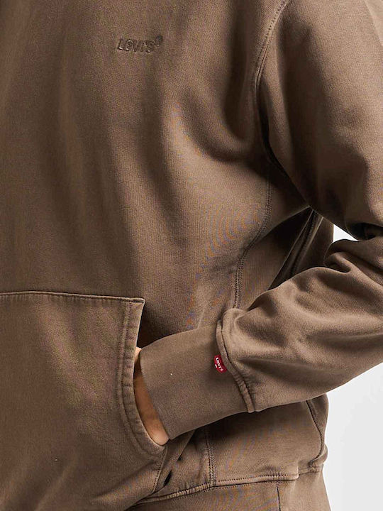 Authentic Φούτερ με Κουκούλα Authentic Brown