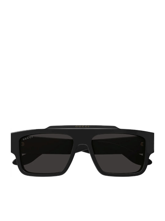 Gucci Unisex Γυαλιά Ηλίου με Μαύρο Κοκκάλινο Σκελετό και Γκρι Φακό GG1460S 001