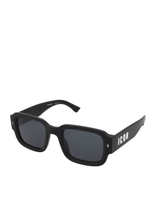 Dsquared2 Icon Unisex Γυαλιά Ηλίου με Μαύρο Κοκκάλινο Σκελετό και Γκρι Φακό 0009/S 807/IR