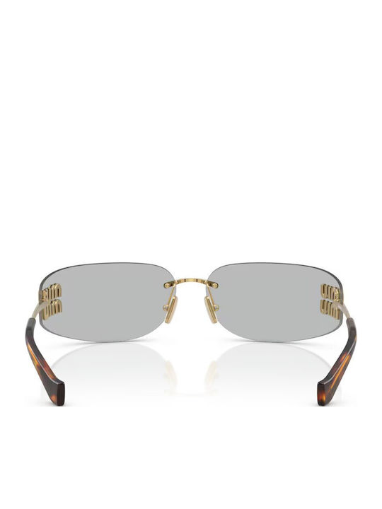 Miu Miu Women's Sunglasses with Gold Metal Frame and Gray Lens MU A51S 5AK50K