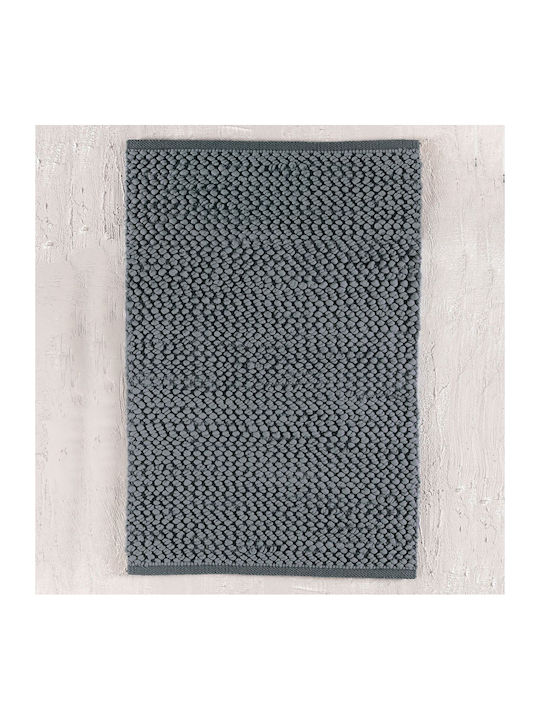 Rythmos Πατάκι Μπάνιου Βαμβακερό Archi Grey 120-195-010 Γκρι 50x80εκ.