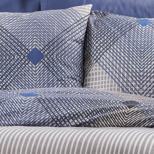 Kissenbezug mit Umschlagumschlag Grey-blue 50x70cm.