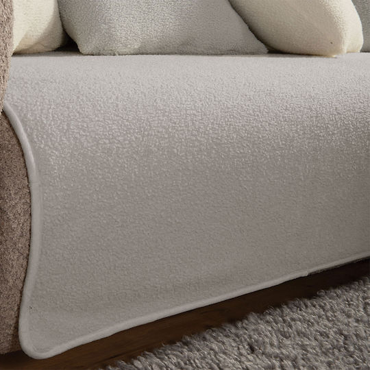 Nef-Nef Homeware Ριχτάρι Διθέσιου Καναπέ Γούνινο 180x250εκ. Silver
