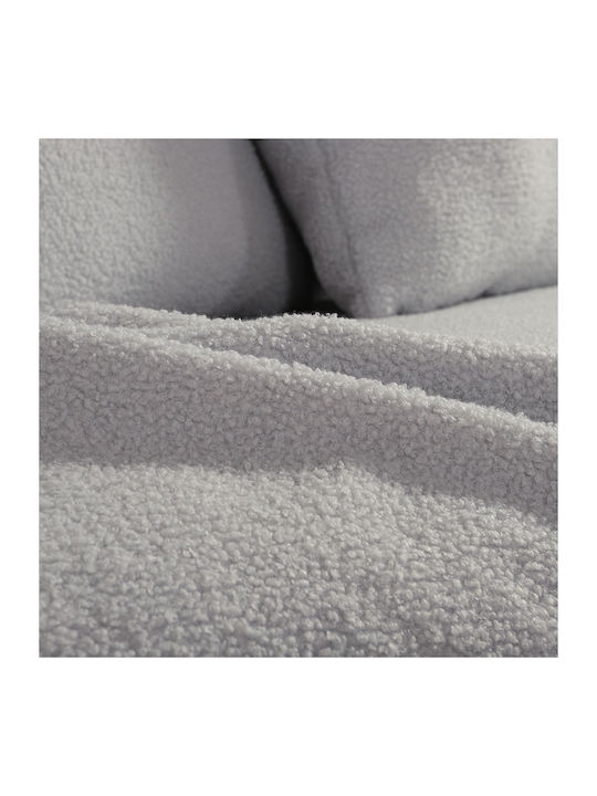 Nef-Nef Homeware Ριχτάρι Τριθέσιου Καναπέ Γούνινο 180x300εκ. Silver