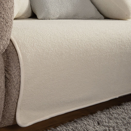 Nef-Nef Homeware Breda Ριχτάρι Πολυθρόνας Γούνινο 180x180εκ. Ecru