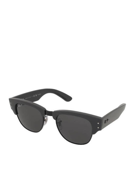 Ray Ban Mega Clubmaster Unisex Γυαλιά Ηλίου με Γκρι Σκελετό και Μαύρο Polarized Φακό