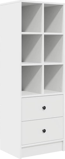 Desk Wooden with Bookshelf White 80x40x76cm
