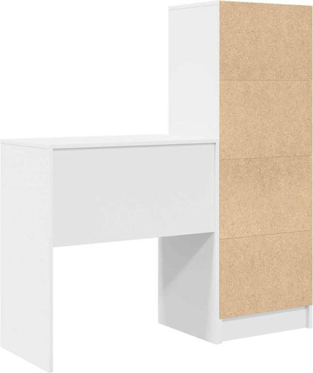 Γραφείο Ξύλινο Λευκό 70x40x76εκ.