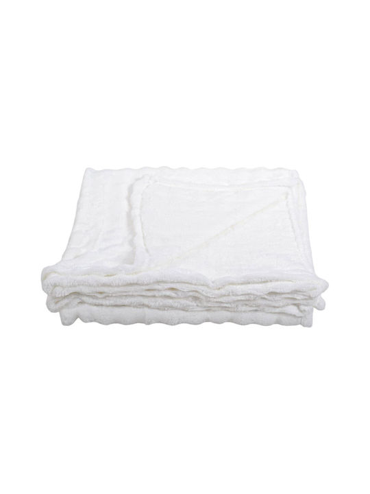 Ankor Flauschige Fleece-Decke Einzeln 150x200cm Weiße