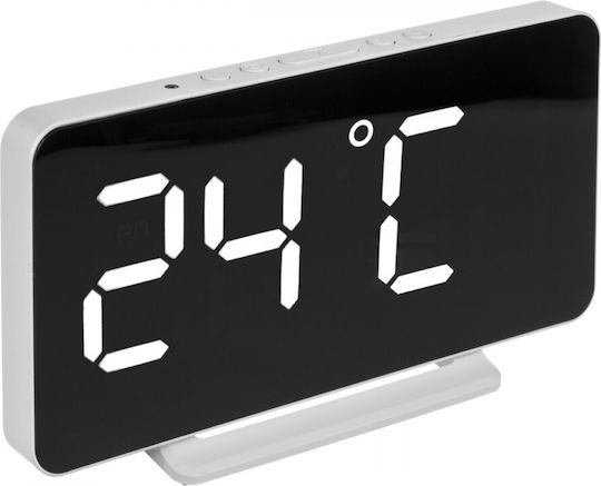 Green Blue Tischuhr Digital LED mit Wecker Schwarz GB383