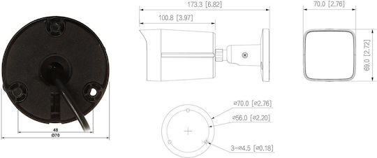 Dahua IPC-HFW1639TC-A-IL-0280B-S6 IP Surveillance Camera Full HD+ 6MP Waterproof with Microphone and Lens 2.8mm