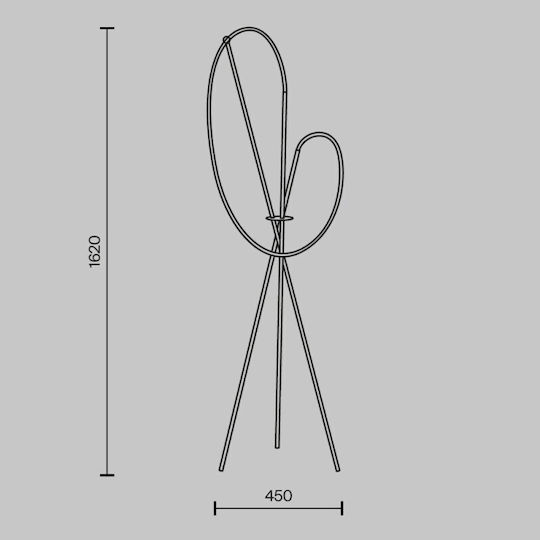 Maytoni LED Floor Lamp H162cm. Black