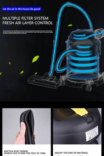 DSP KD2004 Vacuum Wet / Dry 1200W with Stainless Bin 25lt