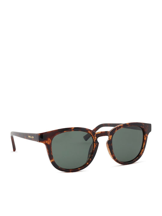 Meller Banna Unisex Sunglasses with Brown Plastic Frame and Green Lens BA-TIGOLI