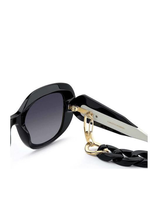 Carolina Herrera Women's Sunglasses with Black Plastic Frame and Gray Gradient Lens HER 0254/S 807/9O