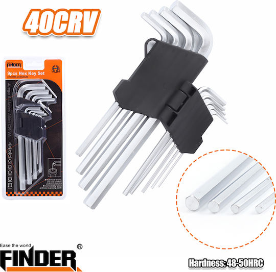 Finder Allen-Schlüssel-Set mit 9 Schlüsseln