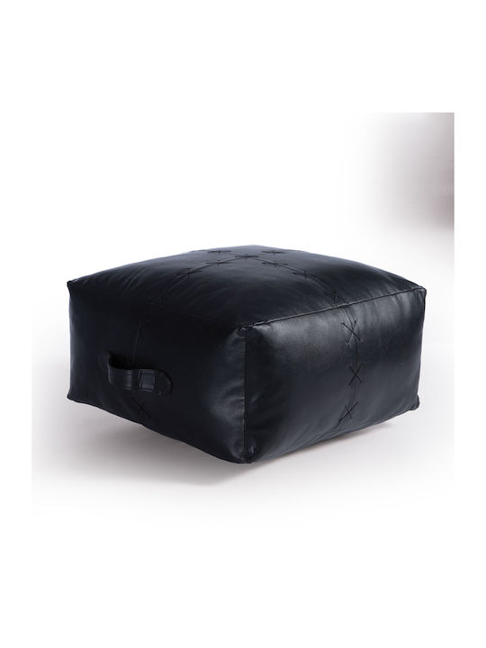 Πουφ Σκαμπό Black 50x50x25cm