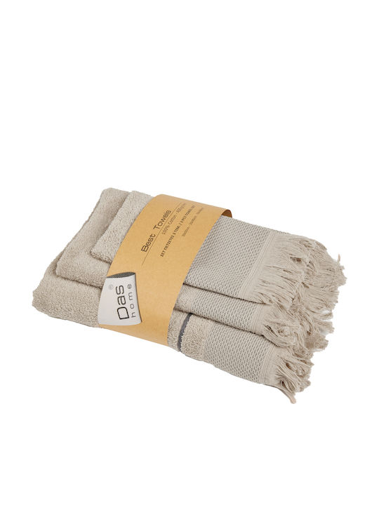 Das Home Bath Towel Set 3pcs 0842 Taupe Weight 450gr/m²