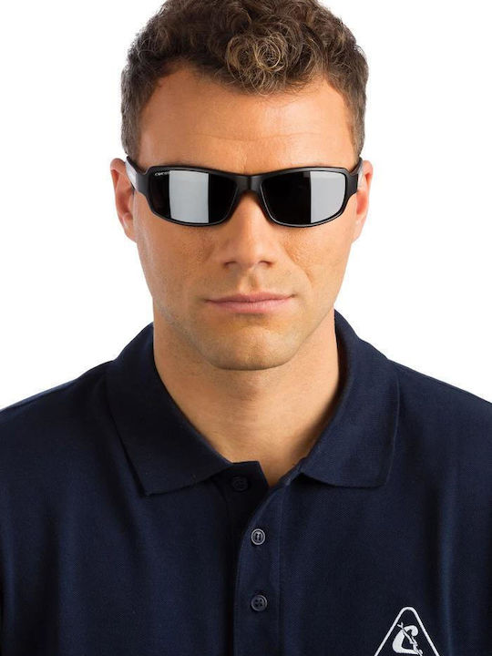 CressiSub Ninja Men's Sunglasses with Black Plastic Frame and Black Lens DB100002