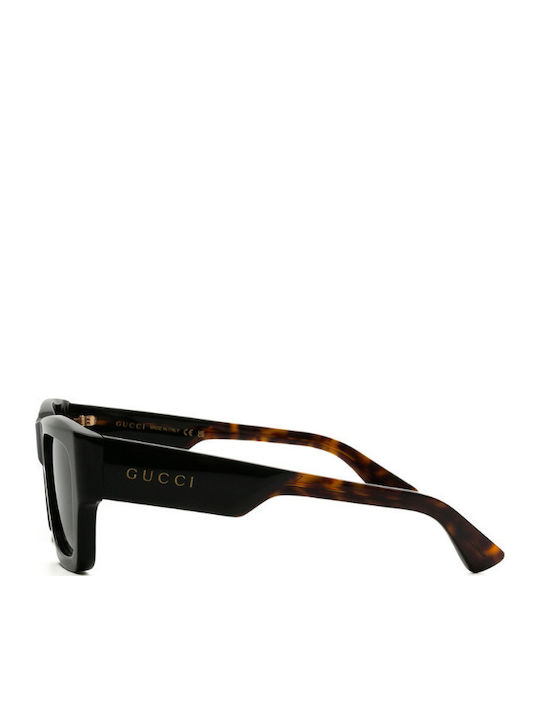 Gucci Unisex Γυαλιά Ηλίου με Μαύρο Κοκκάλινο Σκελετό και Γκρι Φακό GG1668s 001