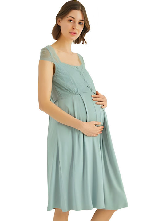 Monamise Nightgown Maternity & Nursing Mint