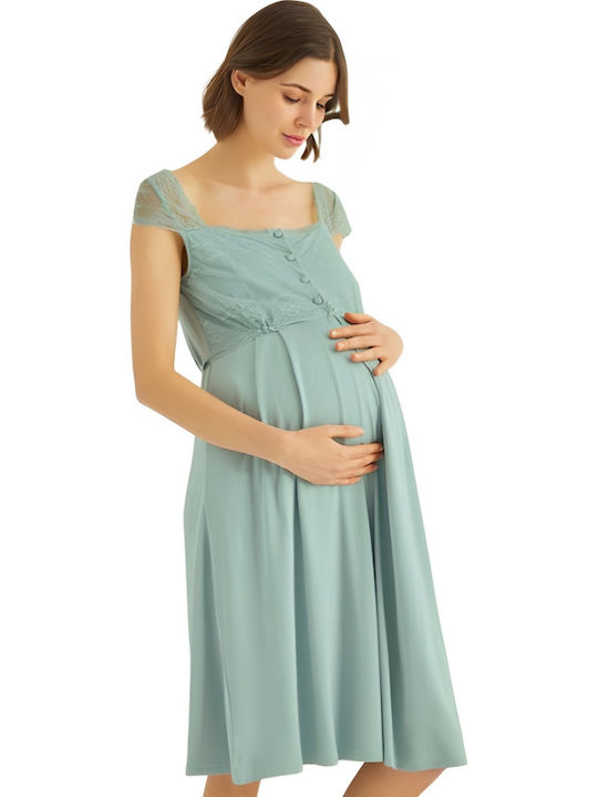 Monamise Nightgown Maternity & Nursing Mint