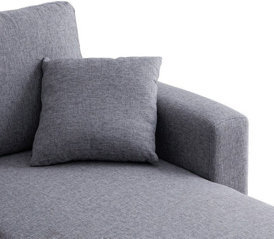 Kamore Colțar Canapea Pat cu Unghi Reversibil și Spațiu de Depozitare Gri 223x146x85cm
