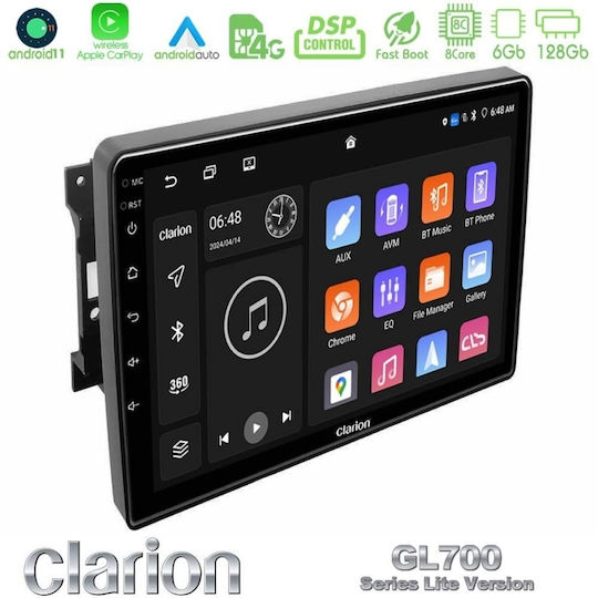 Clarion Car Audio System for Jeep Commander / Compass / Grand Cherokee / Patriot Dodge Caliber Chrysler 300C / PT Cruiser 2022-2023 (Bluetooth/USB/WiFi/GPS/Apple-Carplay/Android-Auto) with Touch Screen 10"