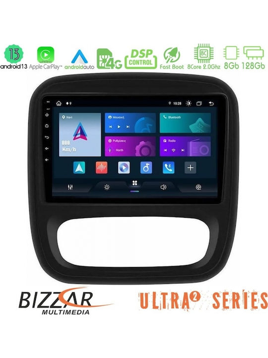 Bizzar Car Audio System for Opel Vivaro Fiat Talento Renault Trafic Nissan NV300 2014> with A/C (Bluetooth/USB/WiFi/GPS/Apple-Carplay/Android-Auto) with Touch Screen 9"