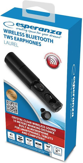 Esperanza EH227K In-ear Bluetooth Handsfree Earphones with Charging Case Black
