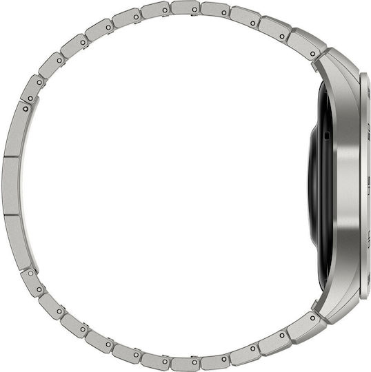 Huawei Watch GT 4 Stainless Steel 46mm Αδιάβροχο με Παλμογράφο (Grey Stainless Steel Strap)