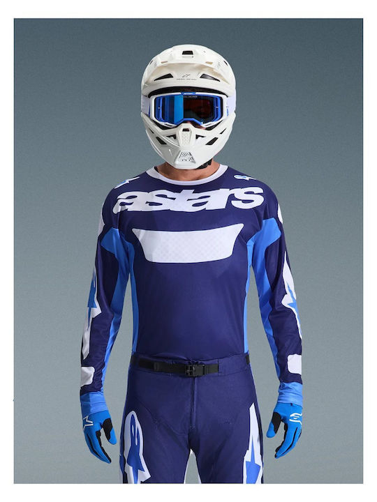 Alpinestars Riway Blue White Motorcycle Jersey