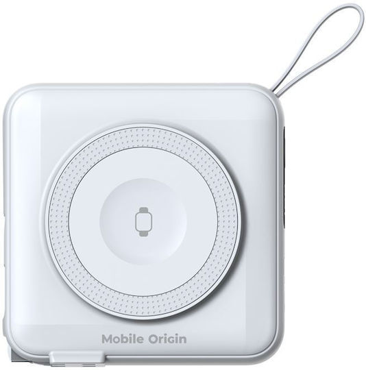 Mobile Origin PBT-03L-WHT MagSafe Power Bank 10000mAh 20W με Θύρα USB-A και Θύρα USB-C Power Delivery Λευκό
